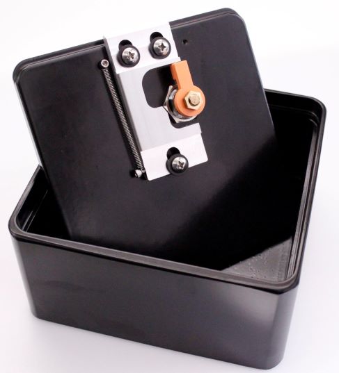 Black lock box with double locking mechanism